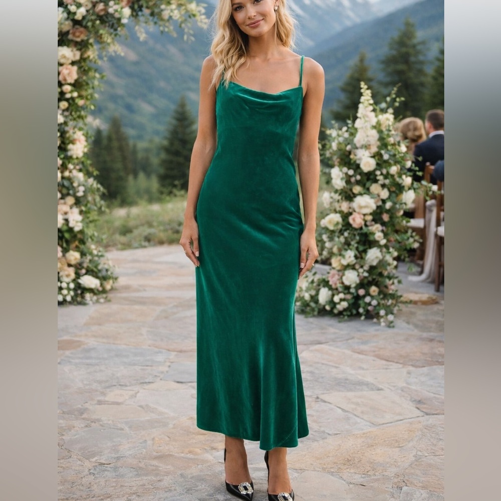 Rhode Jemima Velvet Maxi Dress, SZ 2, $535,‎ NWT